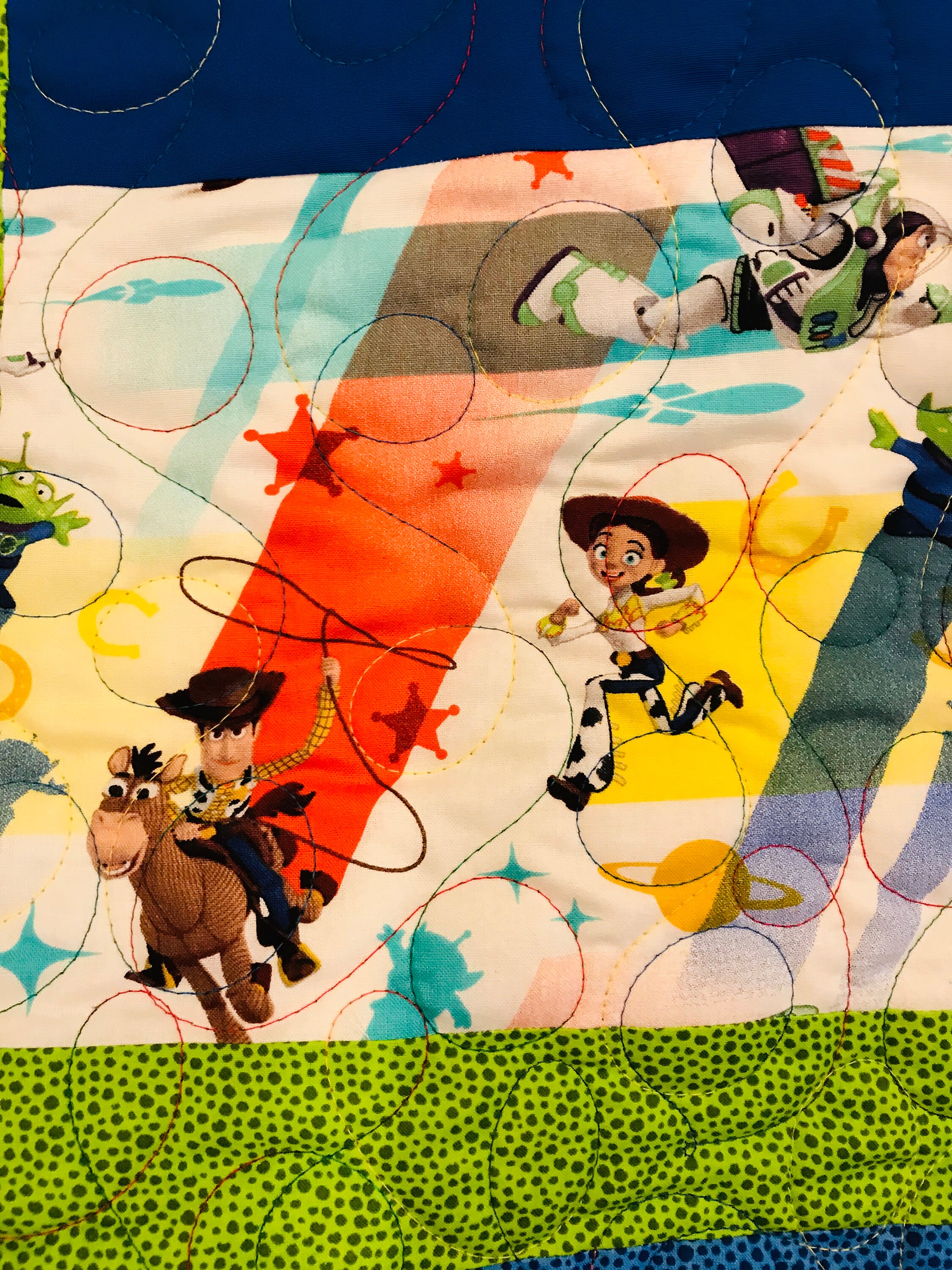 Toy Story Quilt All Cotton Buzz Lightyear Green Cotton Etsy