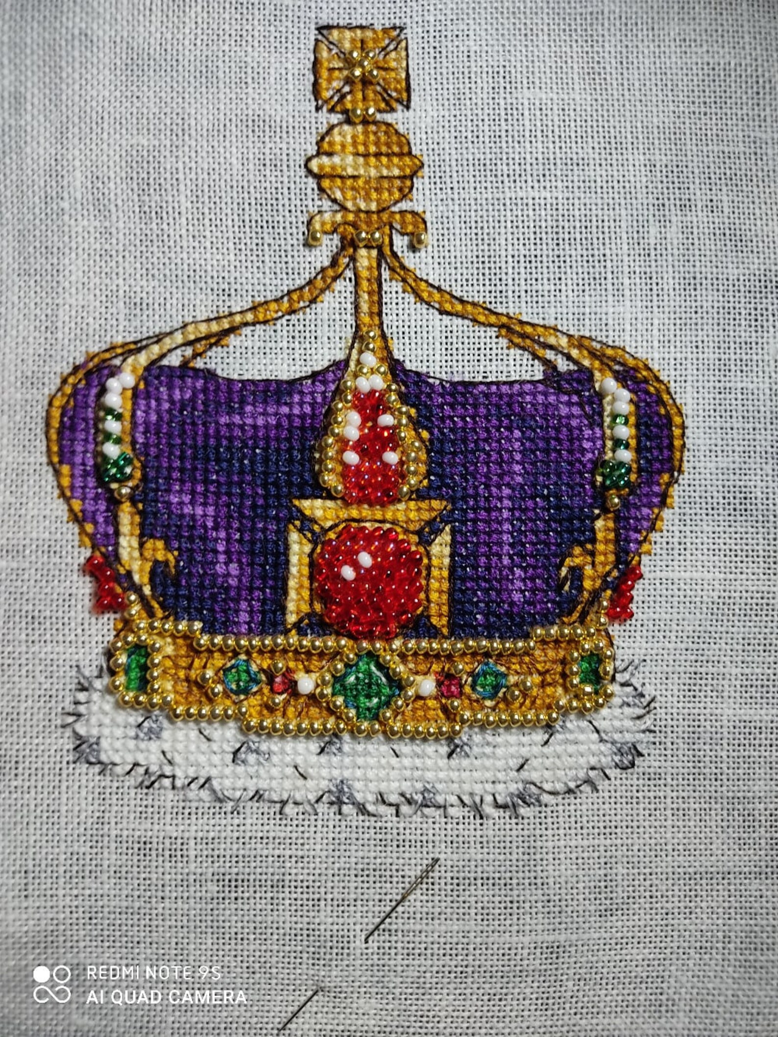 Crown Cross Stitch Pattern PDF Instant Download Decoration Etsy