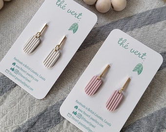 The Harper Polymer Clay Minimalist Earrings (in multiple colours)