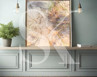 Framed Beach Grass Print – Coastal Sand Dune Wall Art