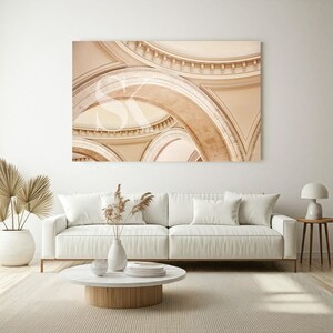 Elegant Modern Architecture Art – Neutral Canvas Print for Home & Office, Sophisticated Wall Decor
