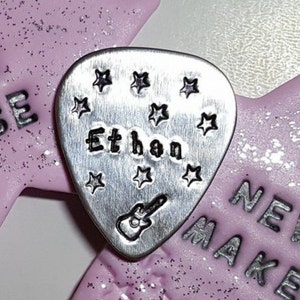 Hand Stamped Guitar Plectrum