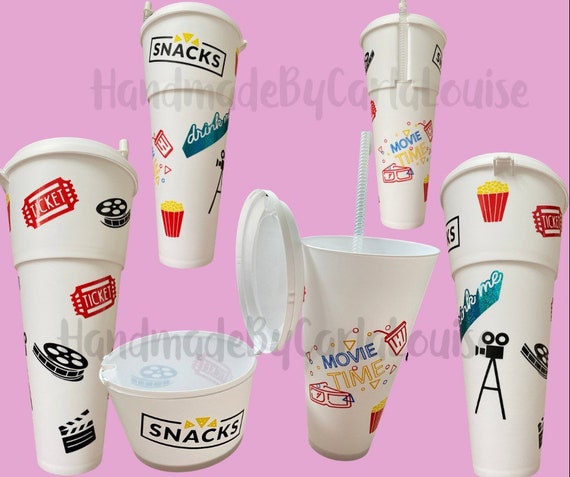 Giant Cinema Movie Snack and Drink Cup personalised 2 in 1 gift