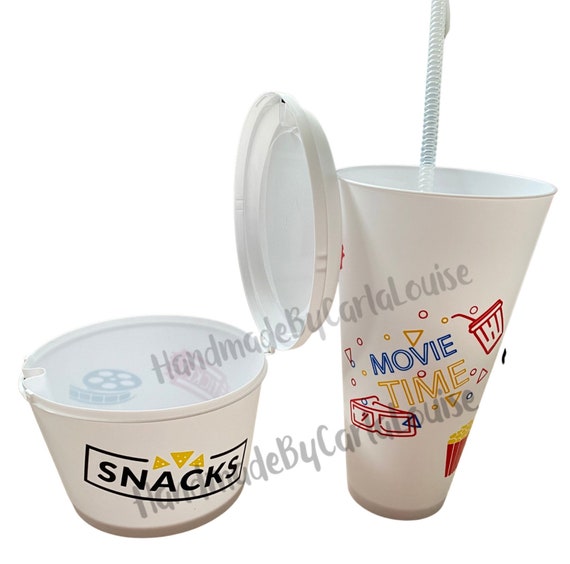 Giant Cinema Movie Snack and Drink Cup Personalised 2 in 1 Gift 