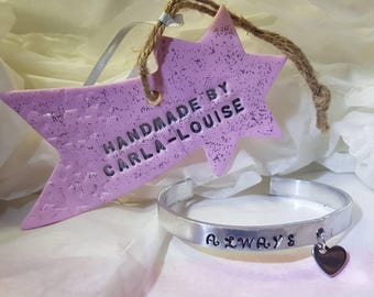 Hand Stamped Bracelet Cuff