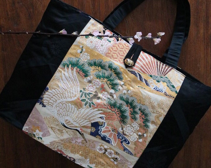 Japanese Obi Large Tote Bag