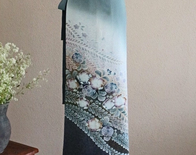 Vintage Japanese Tsujigahana Kimono Wrap Skirt FUJIE