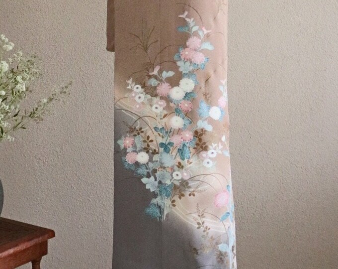 Vintage Japanese Houmongi Kimono Wrap Skirt MAYA