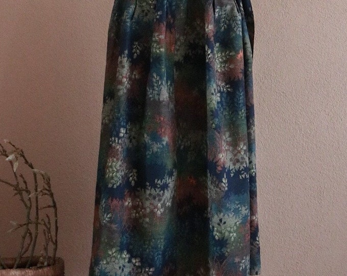 Vintage Japanese Tsumugi Ikat Skirt SATSUKI