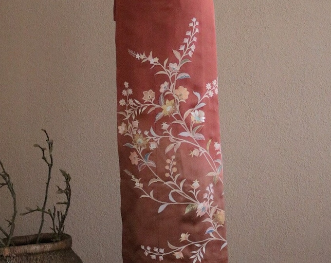 Vintage Japanese Houmongi Kimono Wrap Skirt CHIZU