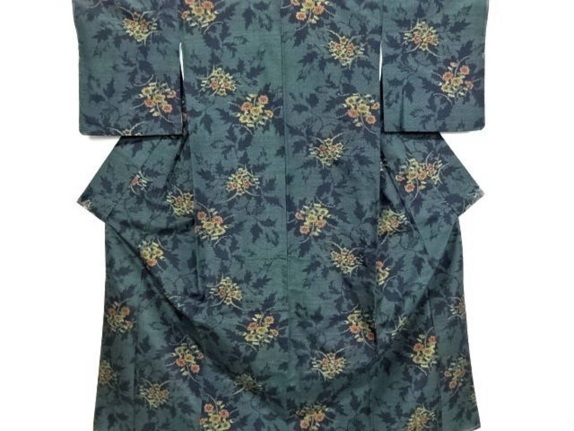 Japanese Ikat Long Skirt Japanese Ikat Dress Floral Long Etsy