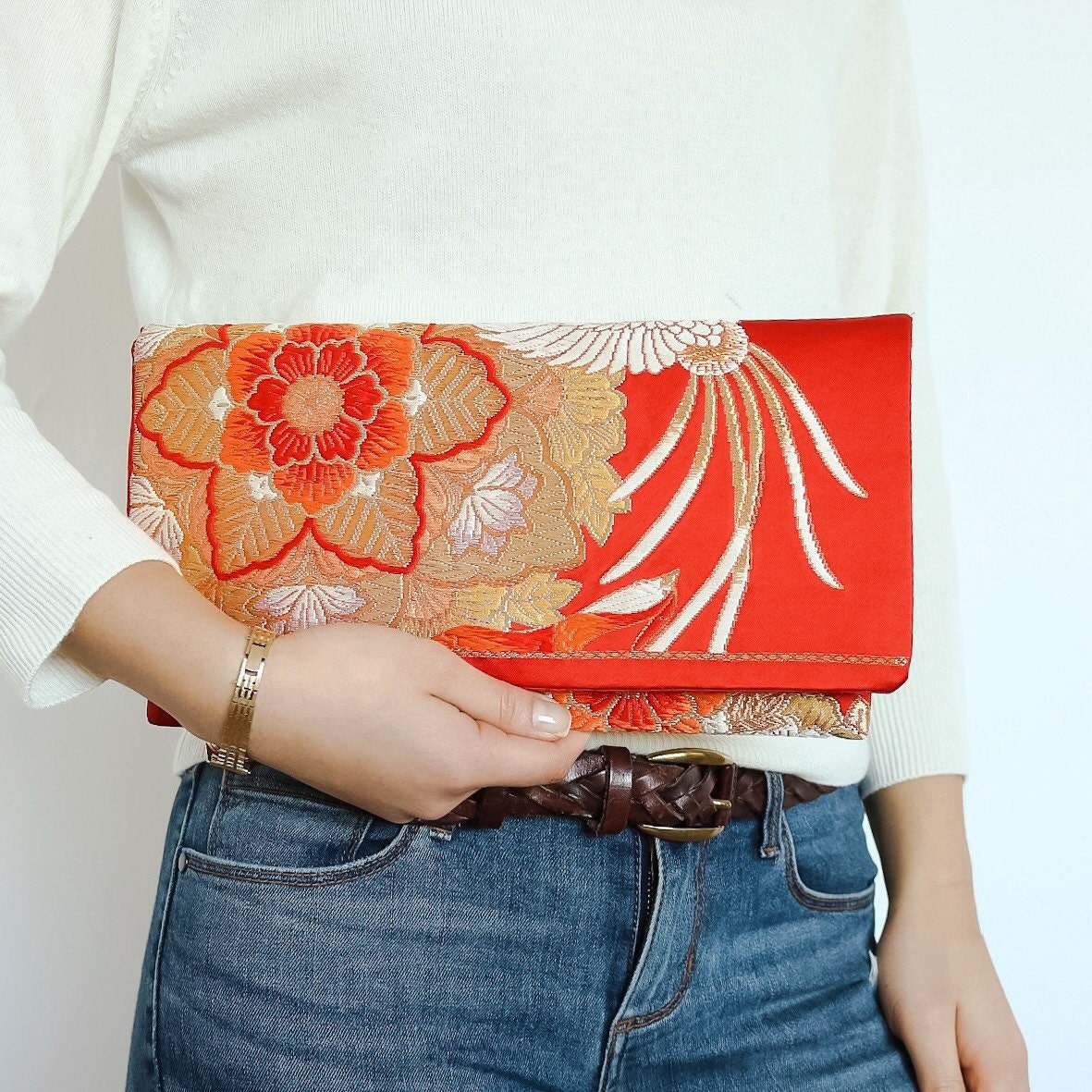 Japanese Kimono Obi Clutch