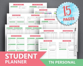college planner printable student planner letter etsy