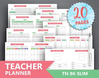 teacher planner printable teacher binder study etsy