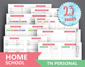 tn cahier home school planner printable teacher etsy