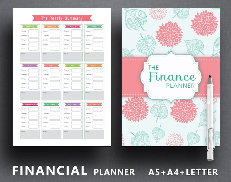Financial planner printable: FINANCE TRACKER | Etsy