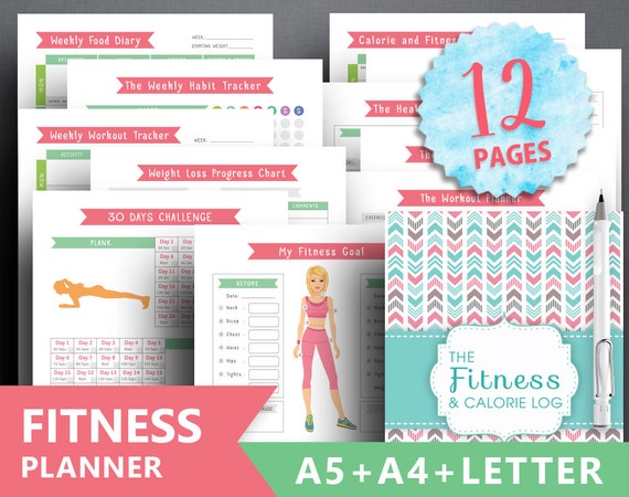 Fitness Planner Insert Fitness Journal Letter A4 A5 Daily Weight Loss Health Planner Workout Planner Food Diary Calorie Tracker Fitness Planner Insert Fitness Journal Letter A4 A5 Daily Weight Loss Health Planner Workout Planner Food Diary Calorie Tracker