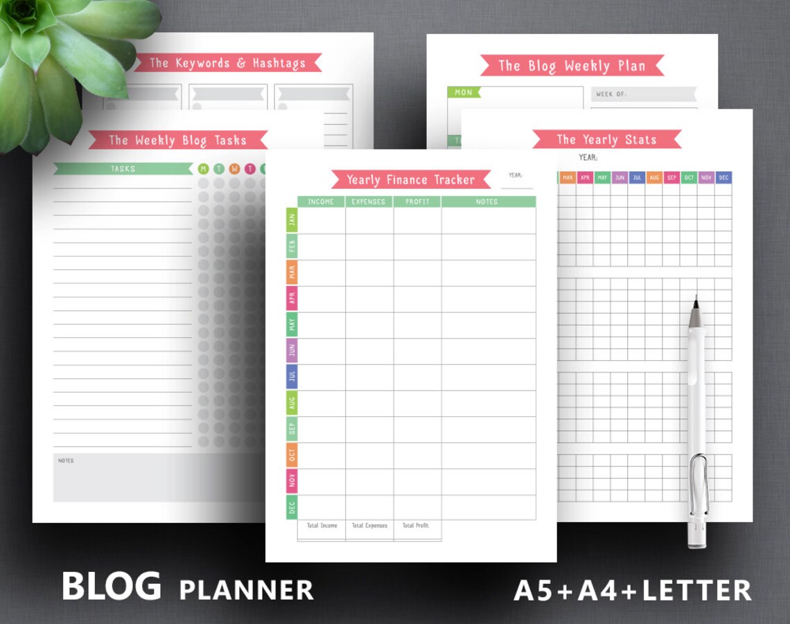 Blog Planner Printable: blogging Planner Blog | Etsy