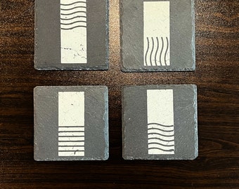The Fifth Element Inspired Elemental Stones Slate Coaster Set