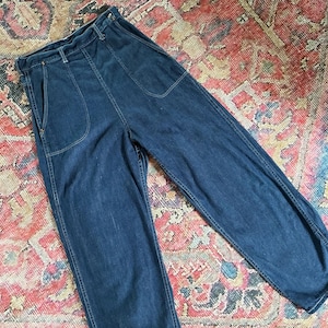 1950s Side Zip Jeans Vintage 50s Denim Ladies Pants