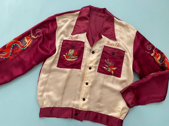 Vintage 1940s 1950s Souvenir Jacket // Vintage 40s