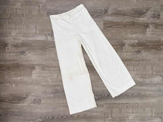 1940s WW2 US Navy Pants // World War Two Era White