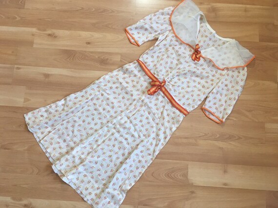 Vintage 1920s 1930s floral print dress // novelty