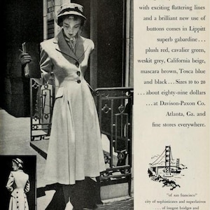 RARE 1940s Lilli Ann Princess Coat
