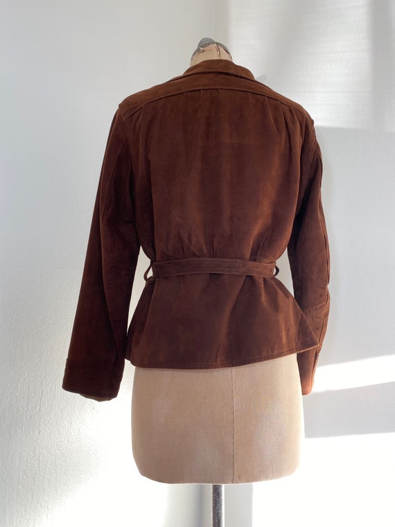 Vintage 1940/'s Women/'s Distressed Suede Jacket