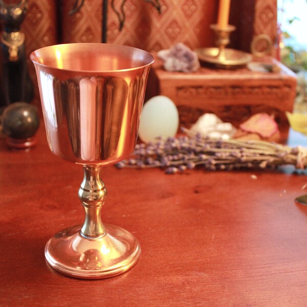 Vintage Copper and Brass Chalice - Wicca - Altar - Goblet - Coppercraft Guild - Made in Canada - Decor - Magic - Pagan