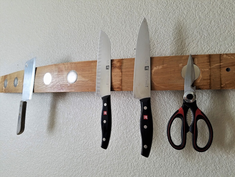 Wine Barrel Stave Knife/utensil/spice/tool Holder Etsy