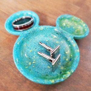 Disney (-esque) Mickey (-inspired) Ears Ring Tray, Trinket Dish, Jewelry Holder, Soap Bowl, Bedside Table Organizer