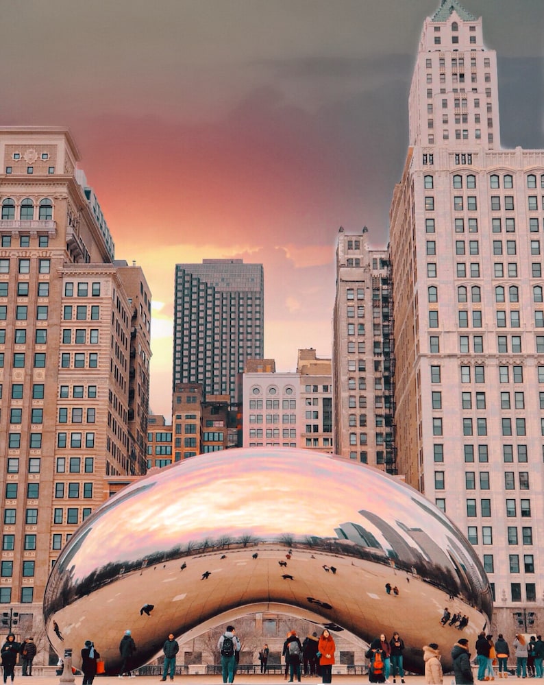 Chicago Bean Chicago Bean Cloud Gate Millennium Park Etsy