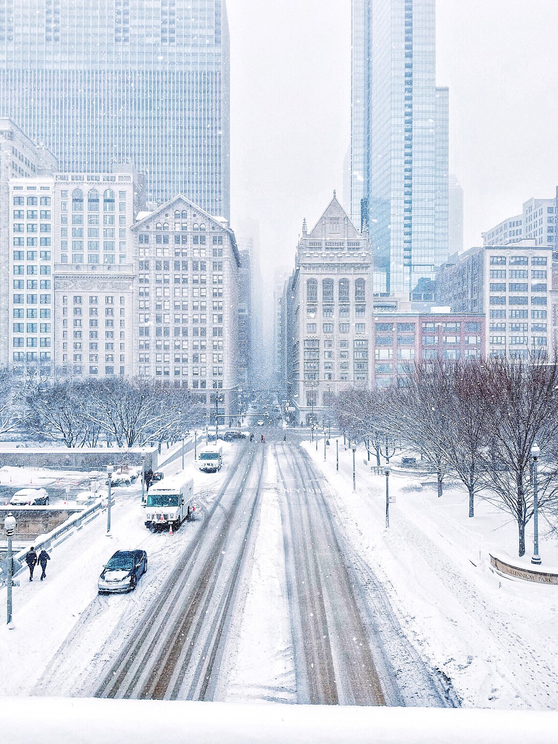 Chicago Winter Photo Chicago Photography Winter Wall Art Etsy New Zealand
