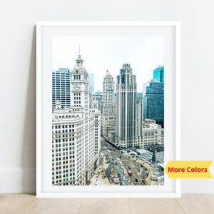 Chicago Photography, Architecture Urban Decor Chicago, Chicago Rooftop View Art, Chicago Wall Art, Chicago Prints, Chicago Architecture Art