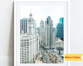 Chicago Photography, Architecture Urban Decor Chicago, Chicago Rooftop View Art, Chicago Wall Art, Chicago Prints, Chicago Architecture Art