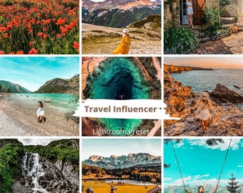 5 Travel Influencer Presets, Landscape Presets, Vibrant Lightroom Preset, Lifestyle Presets, Blogger Presets, Travel Presets, Summer Presets