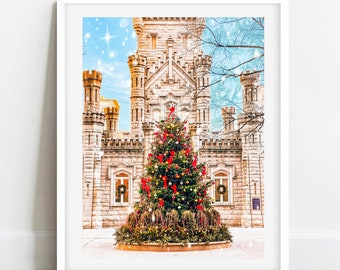 Chicago Water Tower Christmas Tree, Chicago Photography, Chicago Wall Art, Chicago Prints, Christmas Photography, Chicago Artwork