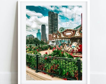 Navy Pier Chicago, Chicago Fotografie, Lake Point Tower, Carrousel Print, Chicago Wall Art, Chicago Prints, Chicago Home Decor, Chicago Gift