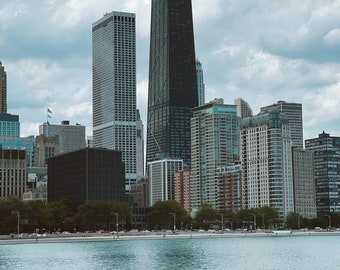 Chicago Photography, John Hancock Building, Chicago Skyline Photo, Chicago Wall Art, Chicago Prints, Lake Michigan Poster, Chicago Gift