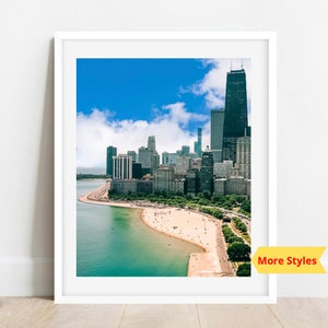 Chicago Skyline, Lake Michigan, Hancock Building, Chicago Art Print, Chicago Photography, City Photography, Chicago Wall Art, Chicago Prints