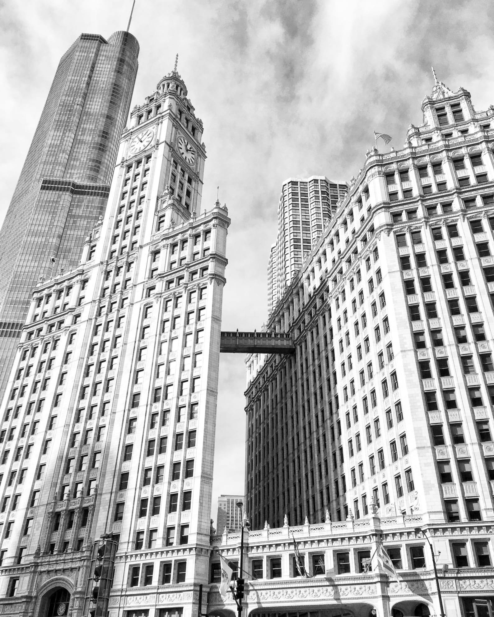 Wrigley Building Black and White, Chicago Photography, Black and White Wall Art, Chicago