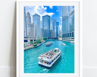 Chicago Photography, Chicago Riverwalk Print, Chicago River Photo, Chicago Cityscape, Chicago Skyline, Chicago Wall Art, Chicago Prints