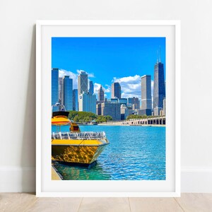 Chicago Photography, John Hancock Building, Chicago Navy Pier Photo, Chicago Skyline, Chicago Wall Art, Chicago Prints, Lake Michigan Print