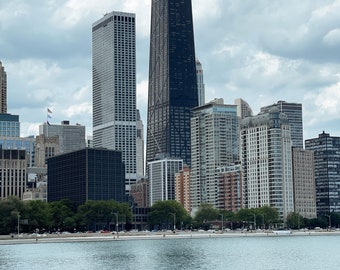 Chicago Photography, John Hancock Building, Chicago Skyline Photo, Chicago Wall Art, Chicago Prints, Lake Michigan Poster, Chicago Gift