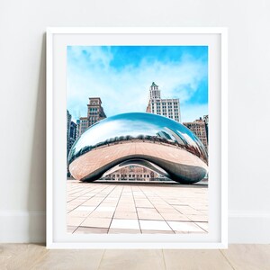 Chicago Bean Photo, Cloud Gate Print, Chicago Landmark Art, Chicago Photography, Chicago Wall Art, Chicago Prints, Chicago Photo, Gift