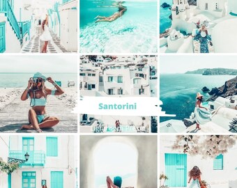 Santorini Lightroom Preset, Summer Blues Preset, Greece Teal Blues Preset, Turquoise Lightroom Presets, Bright Preset, Travel Presets
