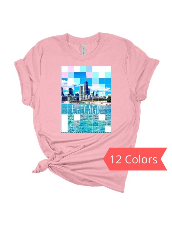 Chicago Illinois Skyline Color Modern Souvenir Gift T-Shirt Chicago Illinois Skyline Color Modern Souvenir Gift T-Shirt