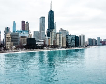 Chicago Skyline Wall Art, John Hancock Picture, Lake Michigan Photo, Chicago Photography, City Photography, Chicago Wall Art, Chicago Prints