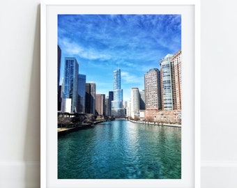Chicago Riverwalk Photography, Chicago River Art, Chicago Photography, Chicago Trump Tower Prints, Chicago Wall Art, Chicago Architecture